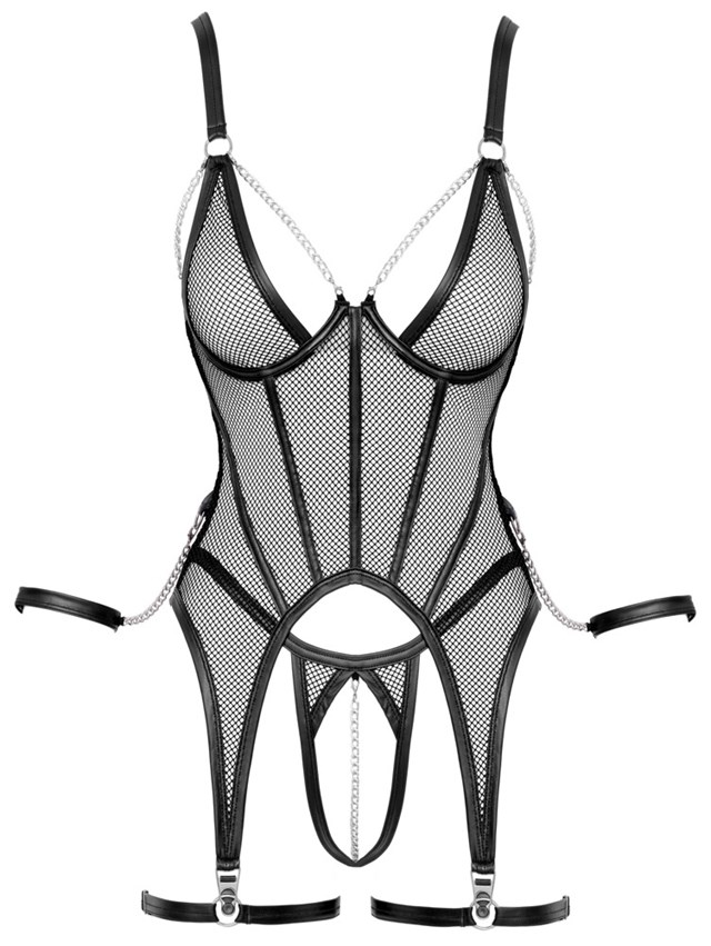 Basque & Crotchless String Set