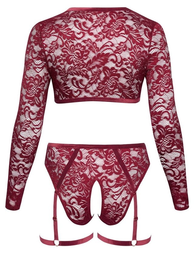 Red Lace Set Plus Size