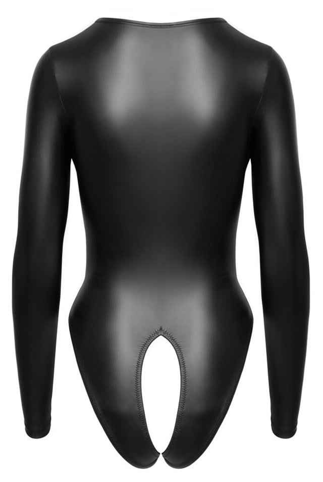 Svart Långärmad Body