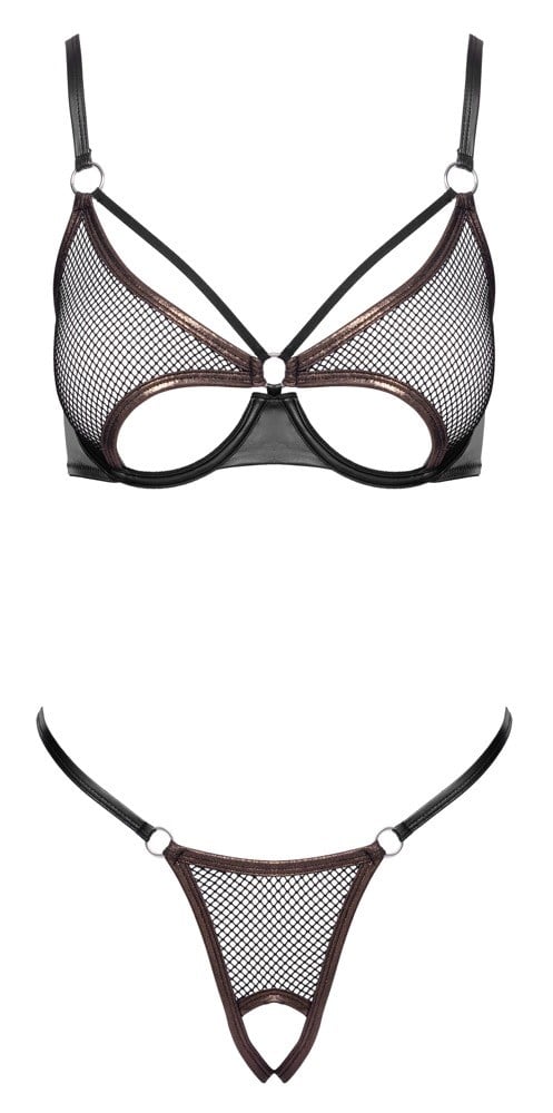 Bra & Crotchless Thong Set
