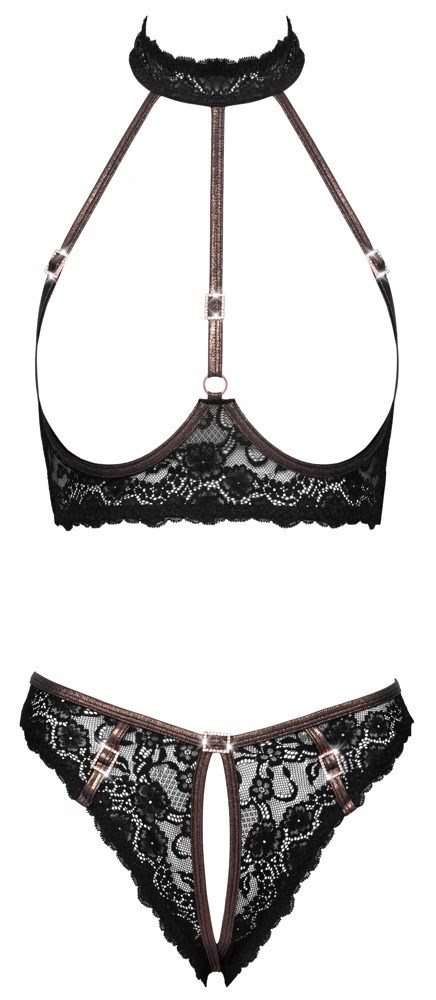 Open Bra & Crotchless Briefs Set
