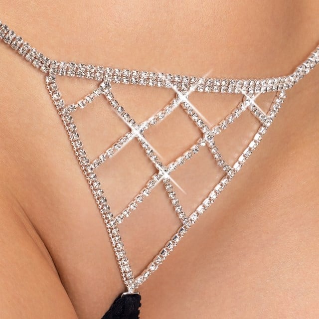 Crotchless String Rhinestone