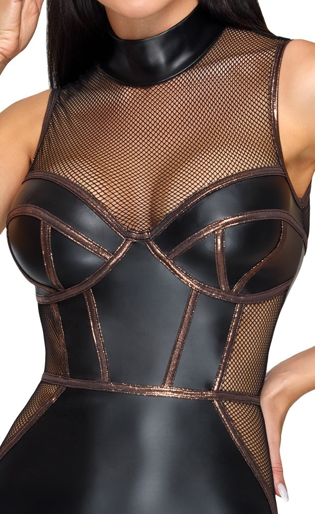 Sleeveless Dress Matte look Net