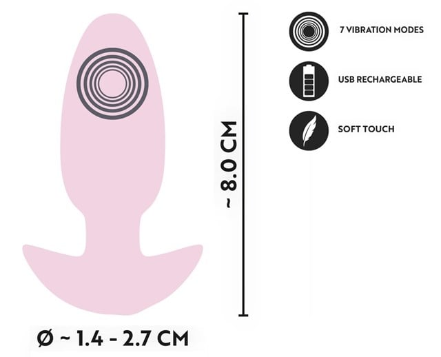 Vibrating Mini Butt Plug Pink