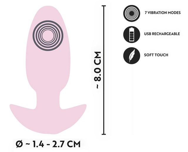 Vibrating Mini Butt Plug Pink