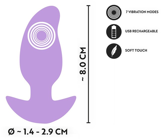 Vibrating Mini Butt Plug Purple