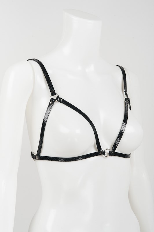 Ebony Python Bra Harness