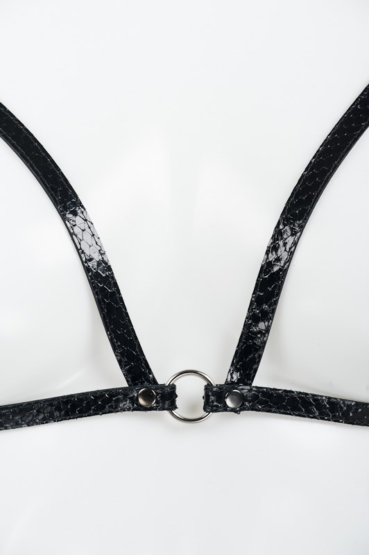 Ebony Python Bra Harness