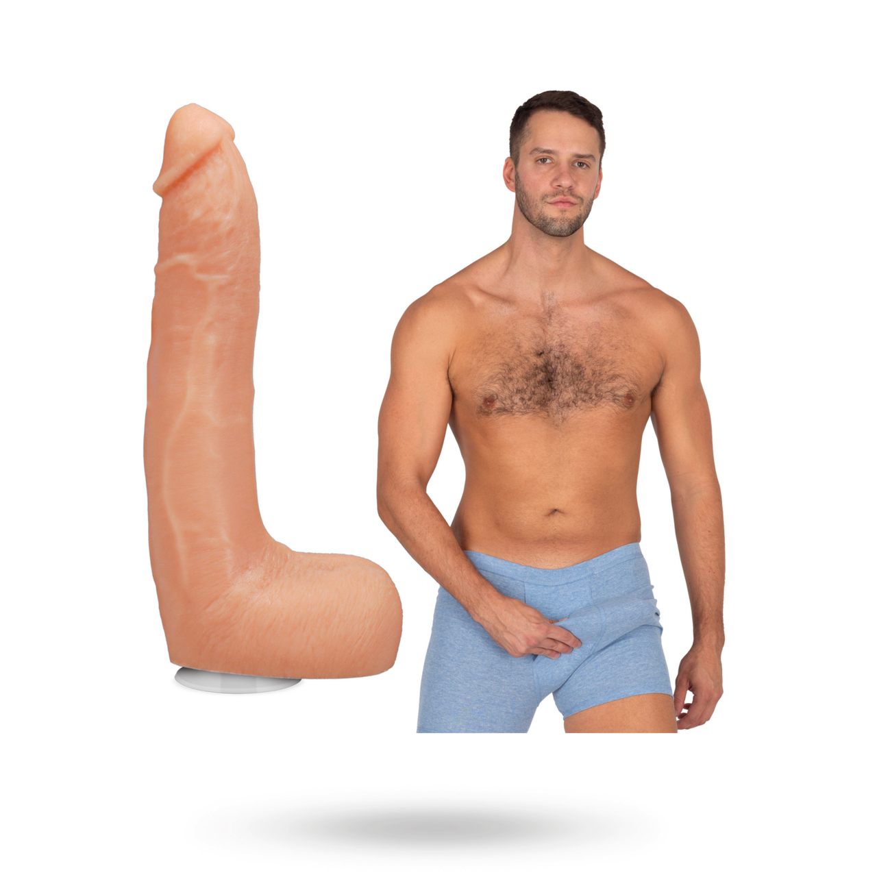 Dan Damage - Realistic ULTRASKYN Dildo 25 cm - Vanilla