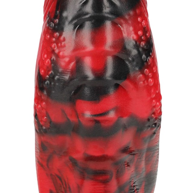 Dark Lycan Spawn Silicone Dildo - Red/Black