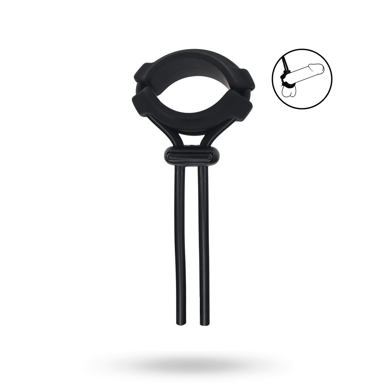 Detachable Wide Adjustable Silicone Lasso Cockring - 5mm - Black | SEXLEKSAKER - MEST FÖR HONOM - Penisringar | Intimast