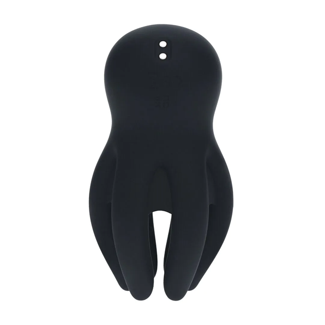 Digital Vibrating Penis Head Stimulator with Tentacles - Black