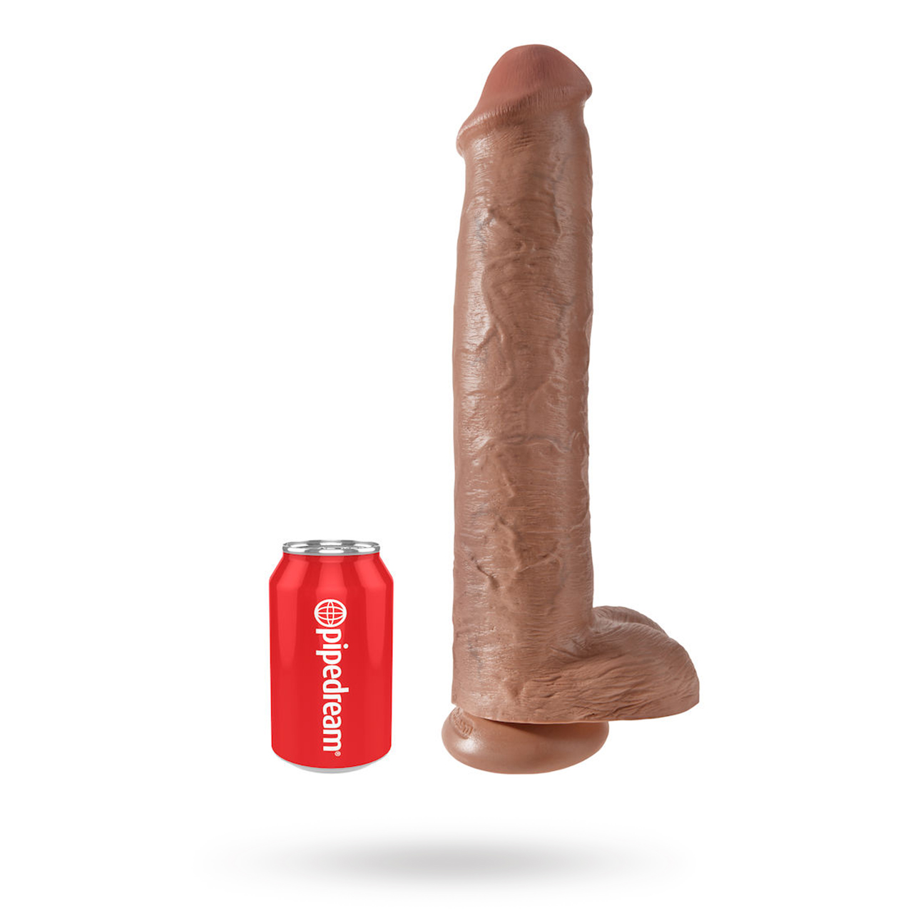 Dildo med Pung 42 cm - Solbränd