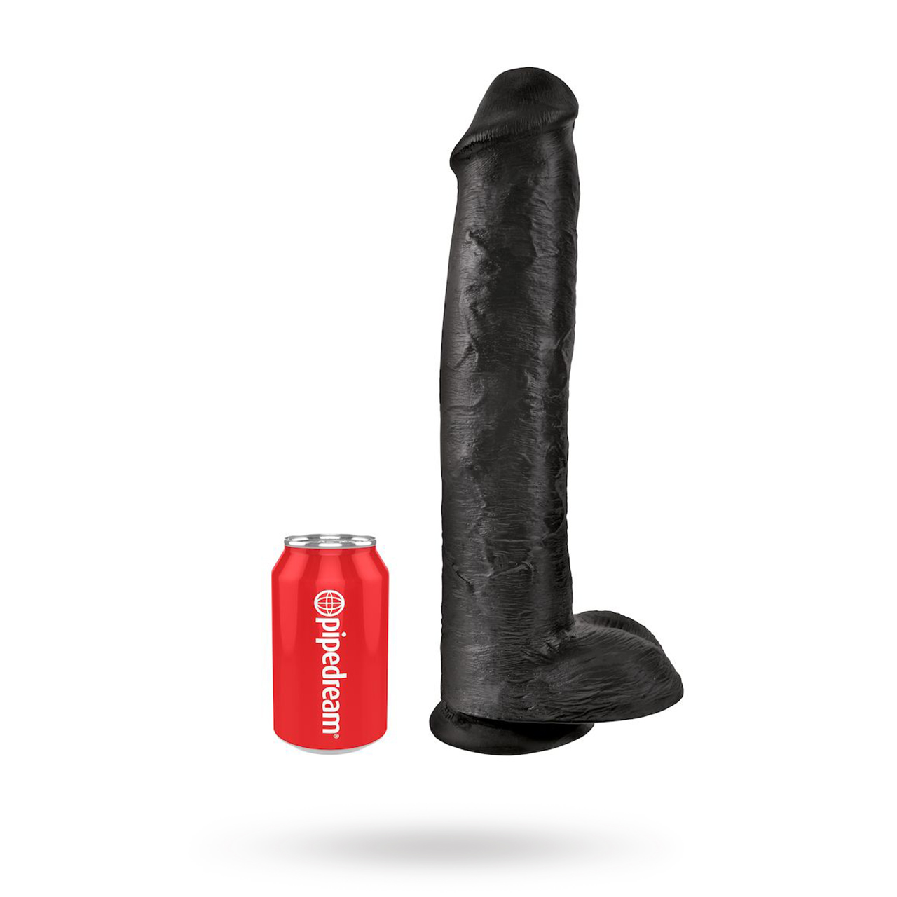 Dildo med Pung 42 cm - Svart