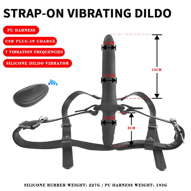 Double Take Vibrating Strap-On Set