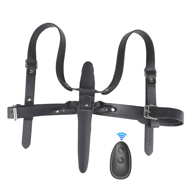 Double Take Vibrating Strap-On Set