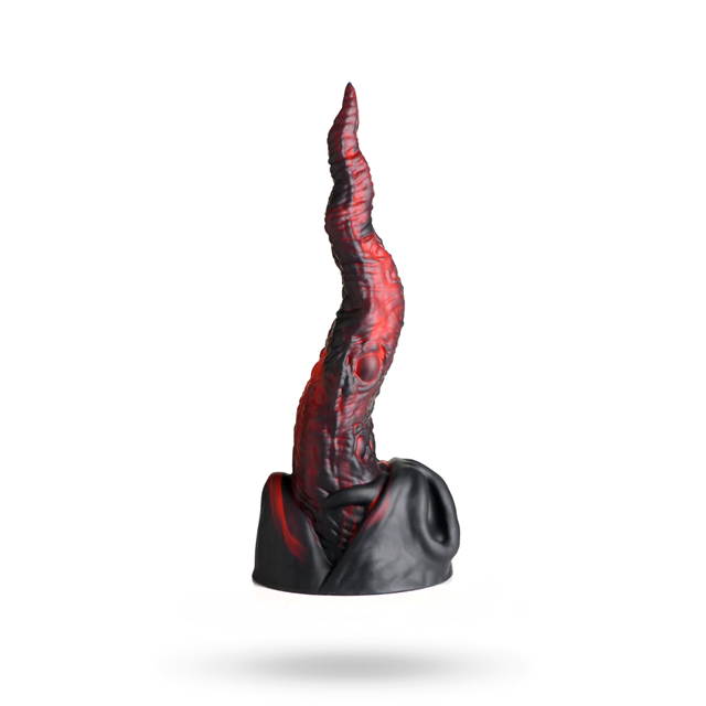 Dragon Tongue - Silicone Dildo - Red/Black
