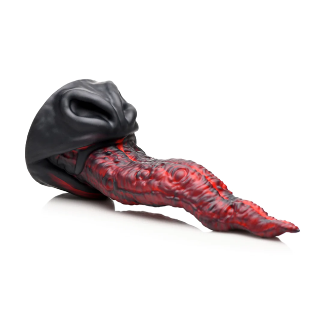 Dragon Tongue - Silicone Dildo - Red/Black