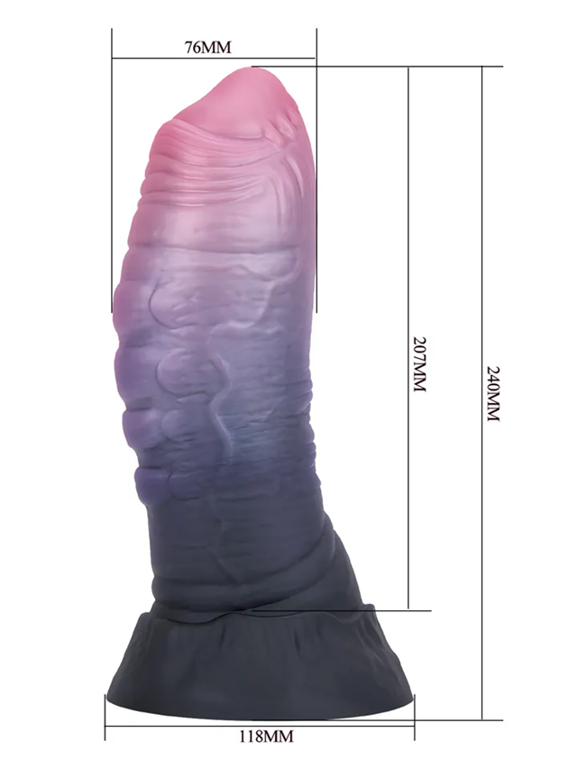 Dreadful Fiend Rippled Monster Silicone Dildo 24 cm