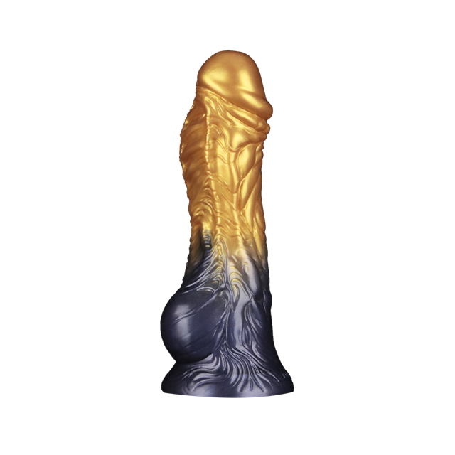 Dual Density Inflatable Dildo Yellow/Blue 21 cm