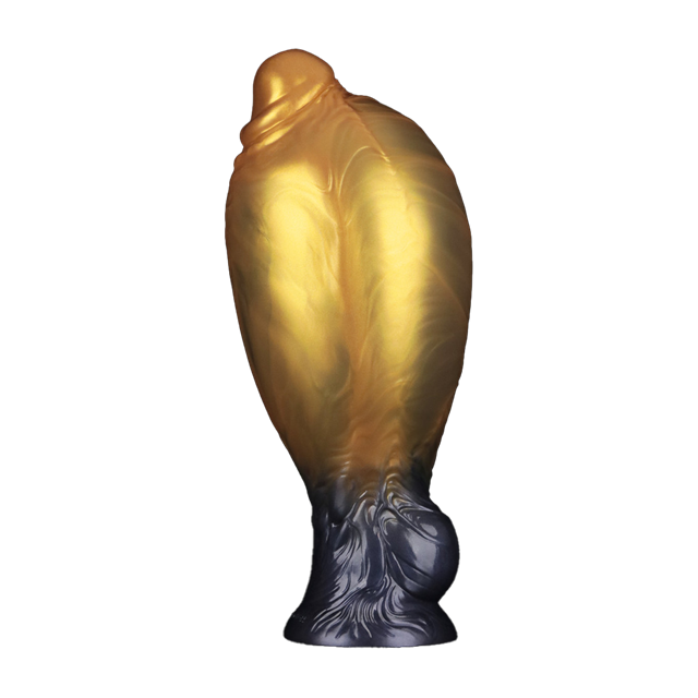 Dual Density Inflatable Dildo Yellow/Blue 21 cm