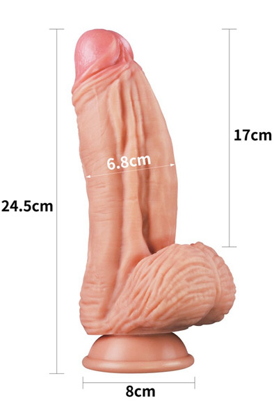 Dual-Layered Nature Cock Silicone 24,5 cm