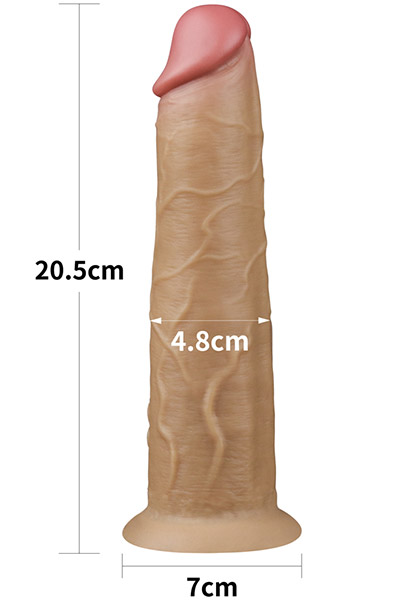 Dual-Layered Silicone Vibe With Rotation 20,5cm