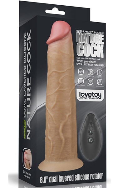 Dual-Layered Silicone Vibe With Rotation 20,5cm