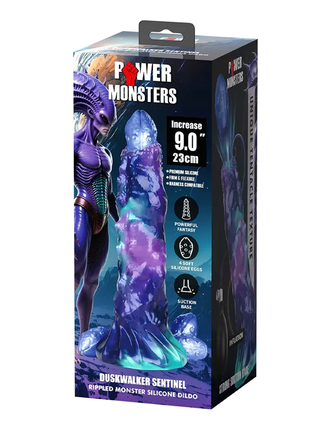 DuskWalker Sentinel Rippled Monster Silicone Dildo 23 cm