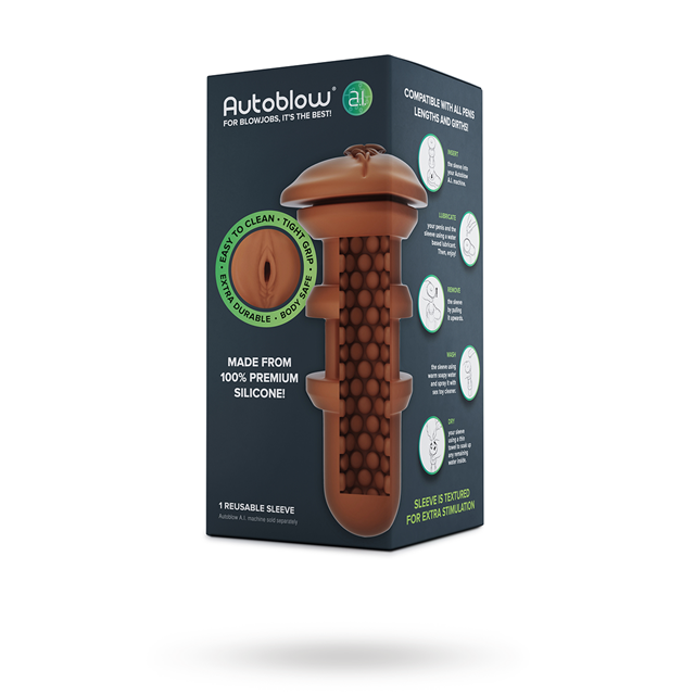 Dark Vagina Sleeve to Autoblow A.I. MACHINE
