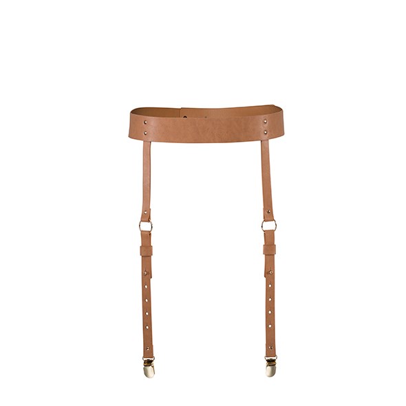 Indiscrets - Maze Suspender Belt Brown