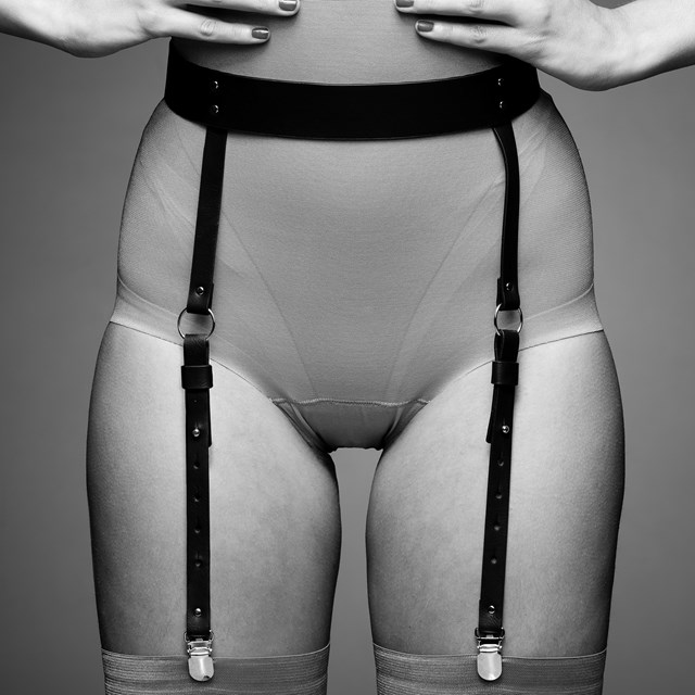 Indiscrets - Maze Suspender Belt Brown