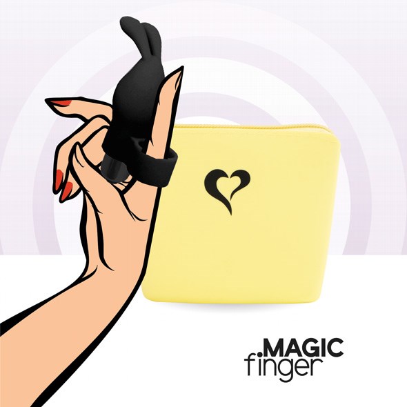 Magic Finger Bunny Vibrator - Black