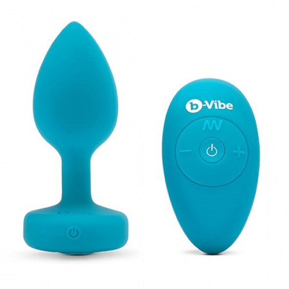 VIBRATING JEWEL PLUG S/M - TEAL