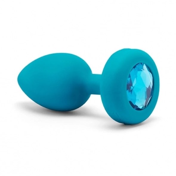 VIBRATING JEWEL PLUG S/M - TEAL