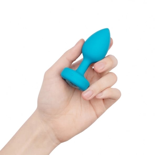 VIBRATING JEWEL PLUG S/M - TEAL
