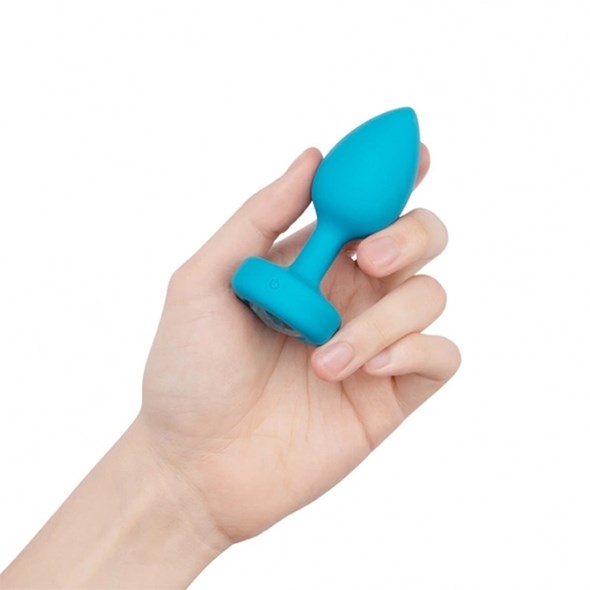 VIBRATING JEWEL PLUG S/M - TEAL