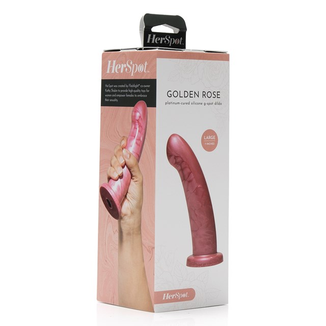 HERSPOT - GOLDEN ROSE LARGE DILDO