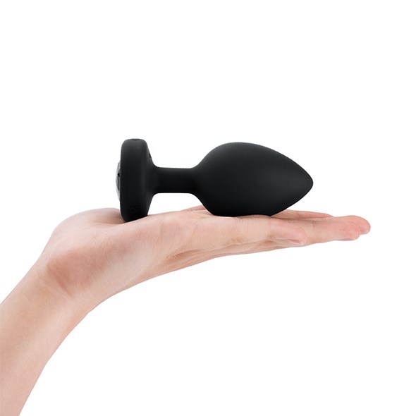 VIBRATING JEWEL PLUG XXL - SVART