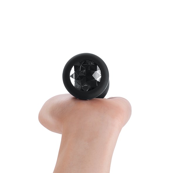 VIBRATING JEWEL PLUG XXL - SVART