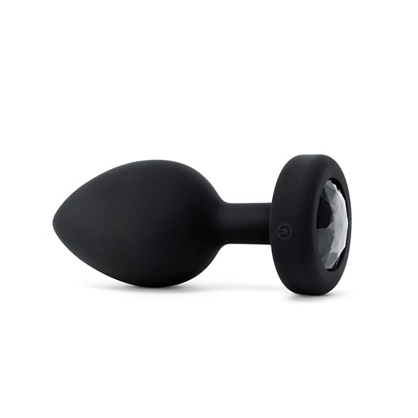 VIBRATING JEWEL PLUG XXL - SVART