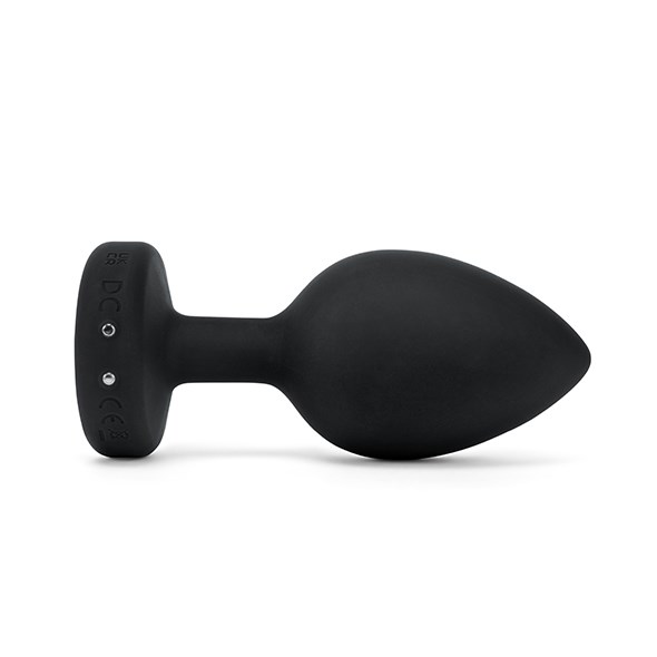 VIBRATING JEWEL PLUG XXL - SVART
