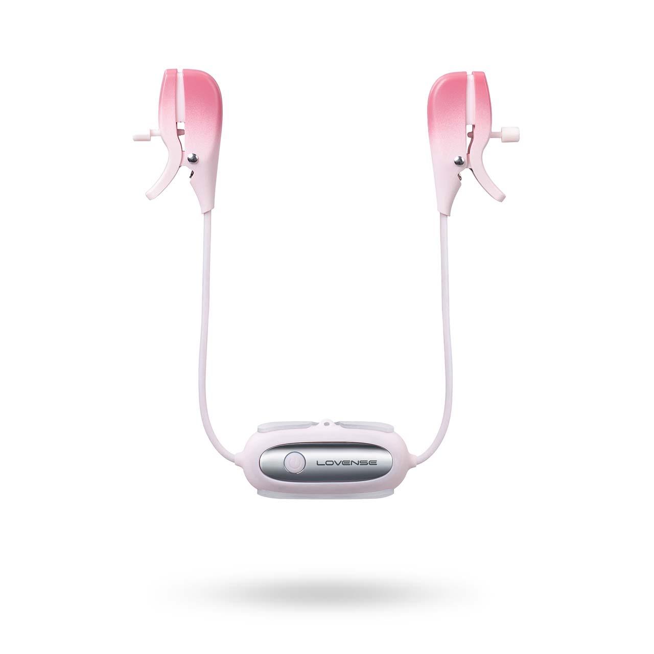 GEMINI APP-CONTROLLED VIBRATING NIPPLE CLAMPS - rosa