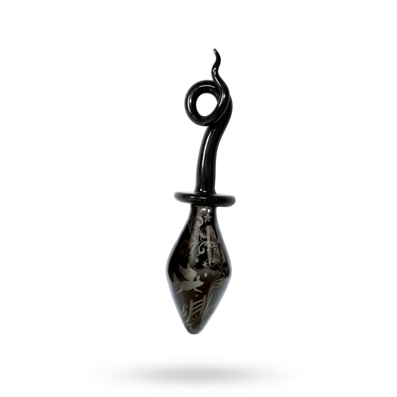 Fashionistas Glass Pigtail Butt Plug - Large