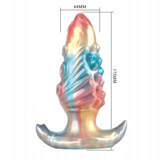 Ebon Leviathan Rippled Monster Silicone Dildo 18 cm