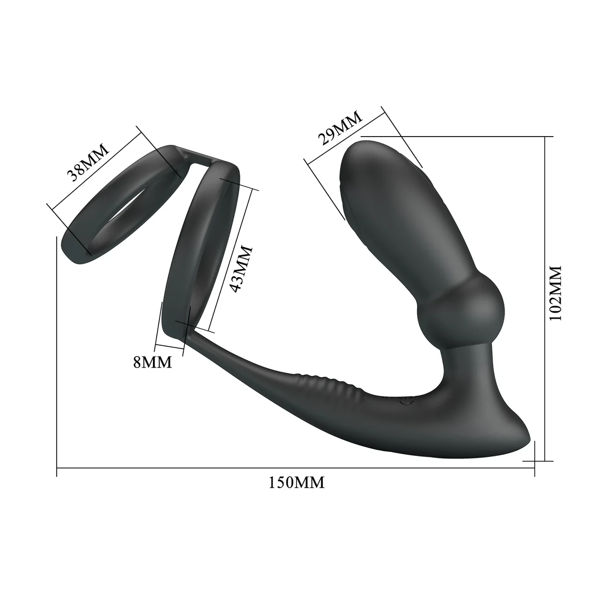 Emoni Cock Ring With Butt Plug