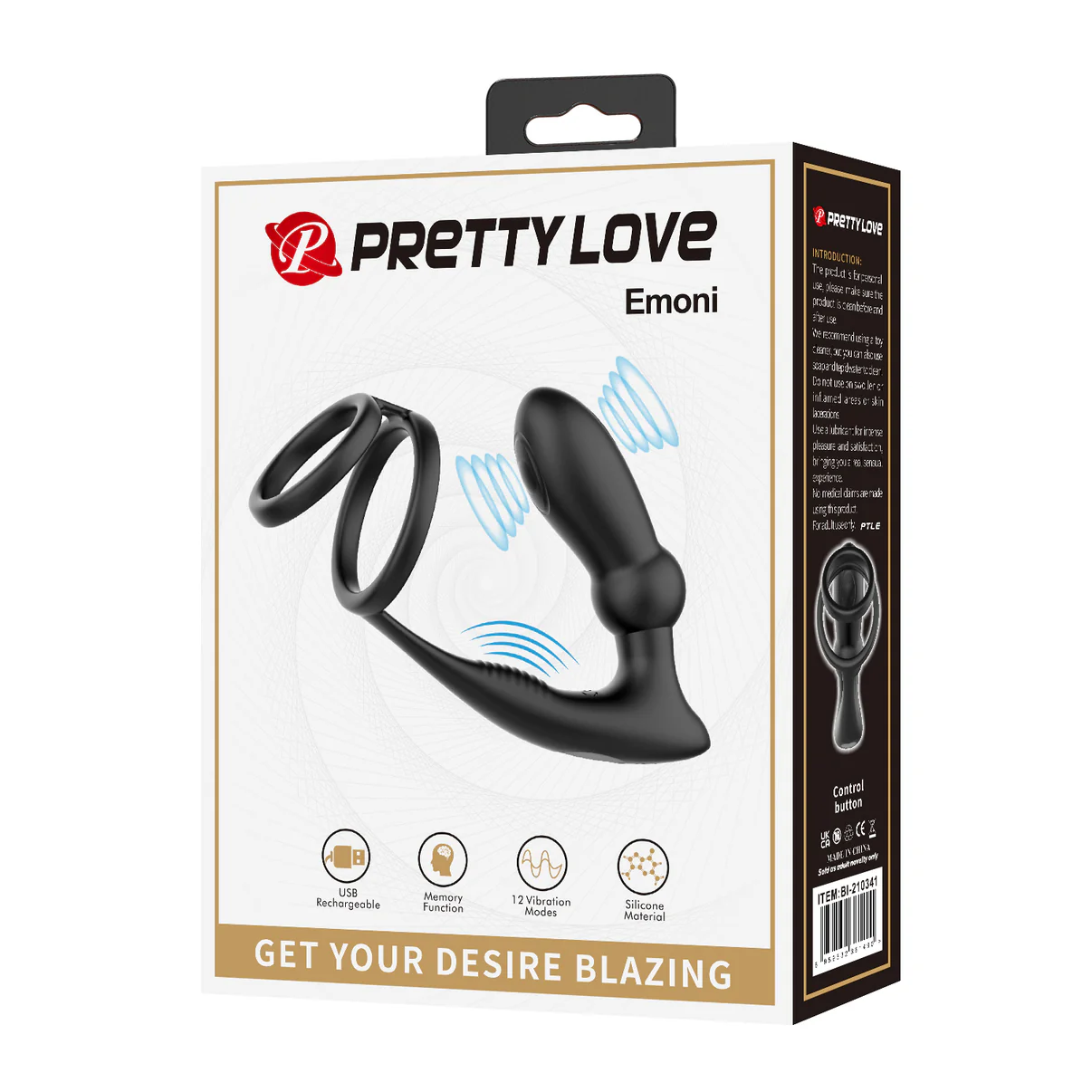 Emoni Cock Ring With Butt Plug