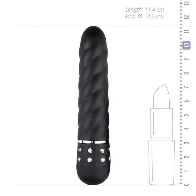 Mini Vibrator Twisted - Black