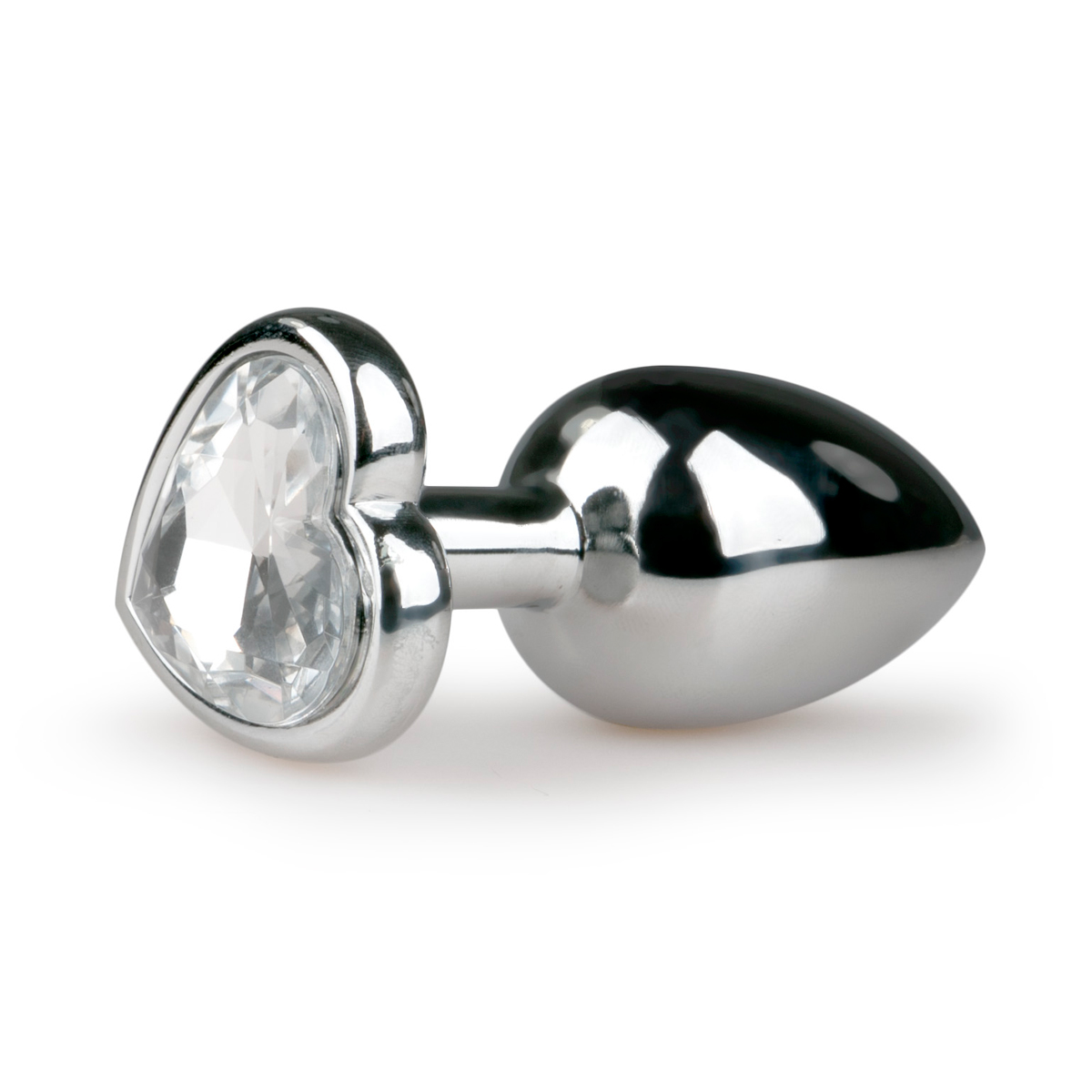 Heart Butt Plug No. - Silver/Clear