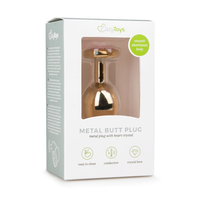 Heart Butt Plug No.7 -Gold/Pink
